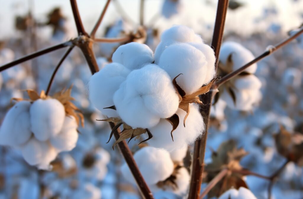 close up of cotton boll